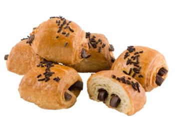 Πιατέλα 20 τμχ μικρά κρουασάν με μαύρη σοκολάτα