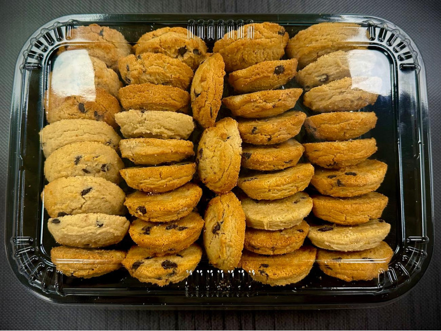 Πιατέλα 35 τμχ μικρά μπισκότα βανίλια - choco chips