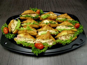 Platter 12 small croissants sandwich chicken - bacon   