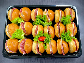 Platter 18 small brioches with Thassos salami  