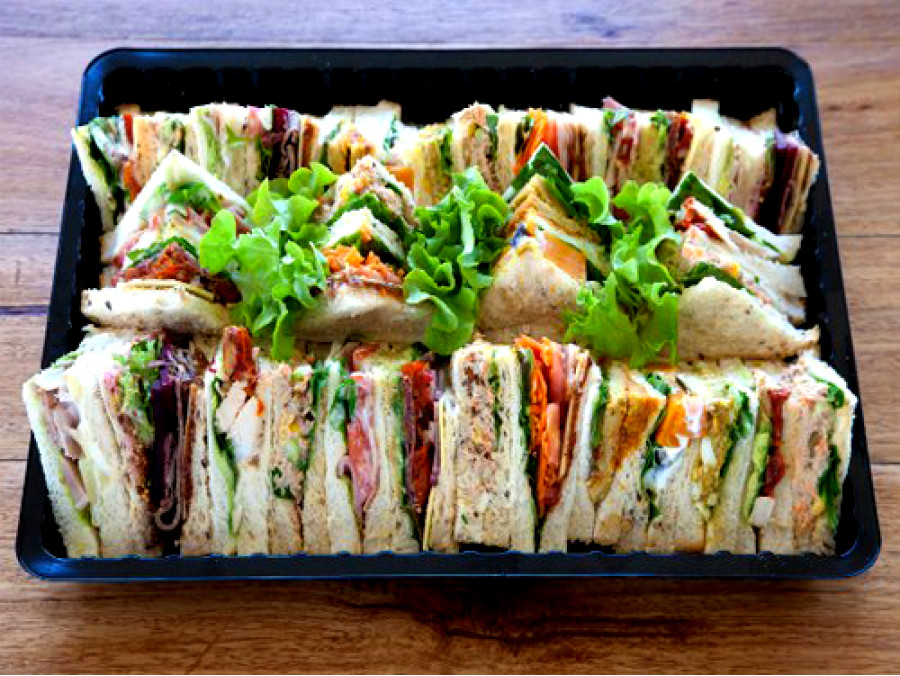 Platter 18 pcs mix lunch sandwiches with slow ripening bread