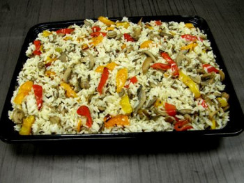 Mixed wild rice with vegetables for 10 people  