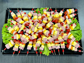 Platter 30 pcs of mixed charcuterie and cheese skewers       